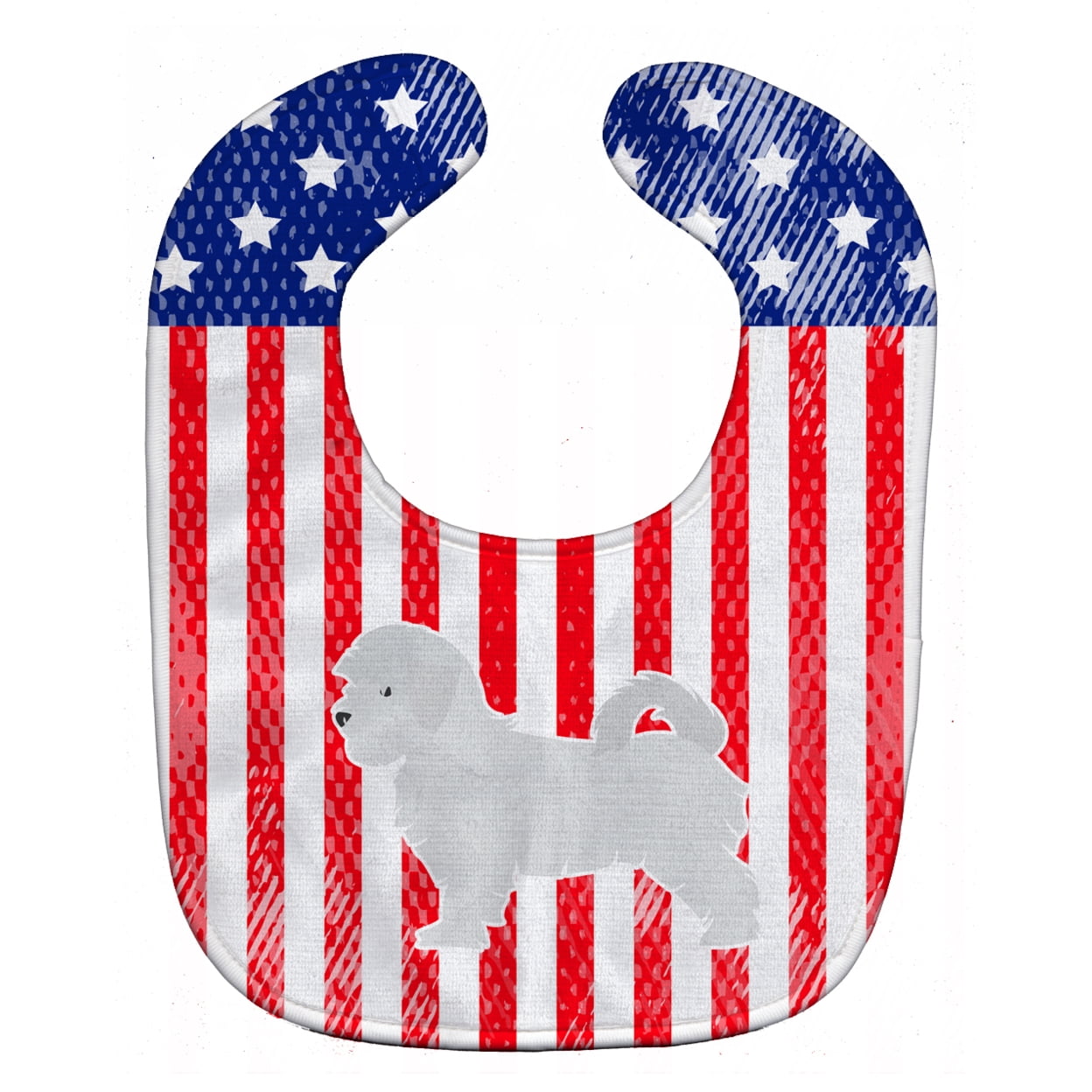 Bb3336bib Usa Patriotic Maltese Baby Bib