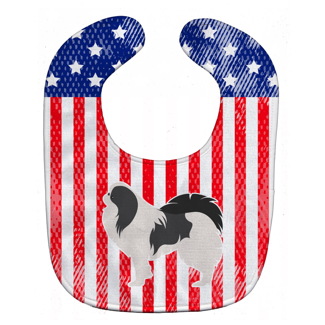 Bb3337bib Usa Patriotic Japanese Chin Baby Bib