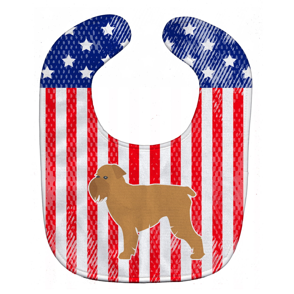 USA Patriotic Brussels Griffon Baby Bib