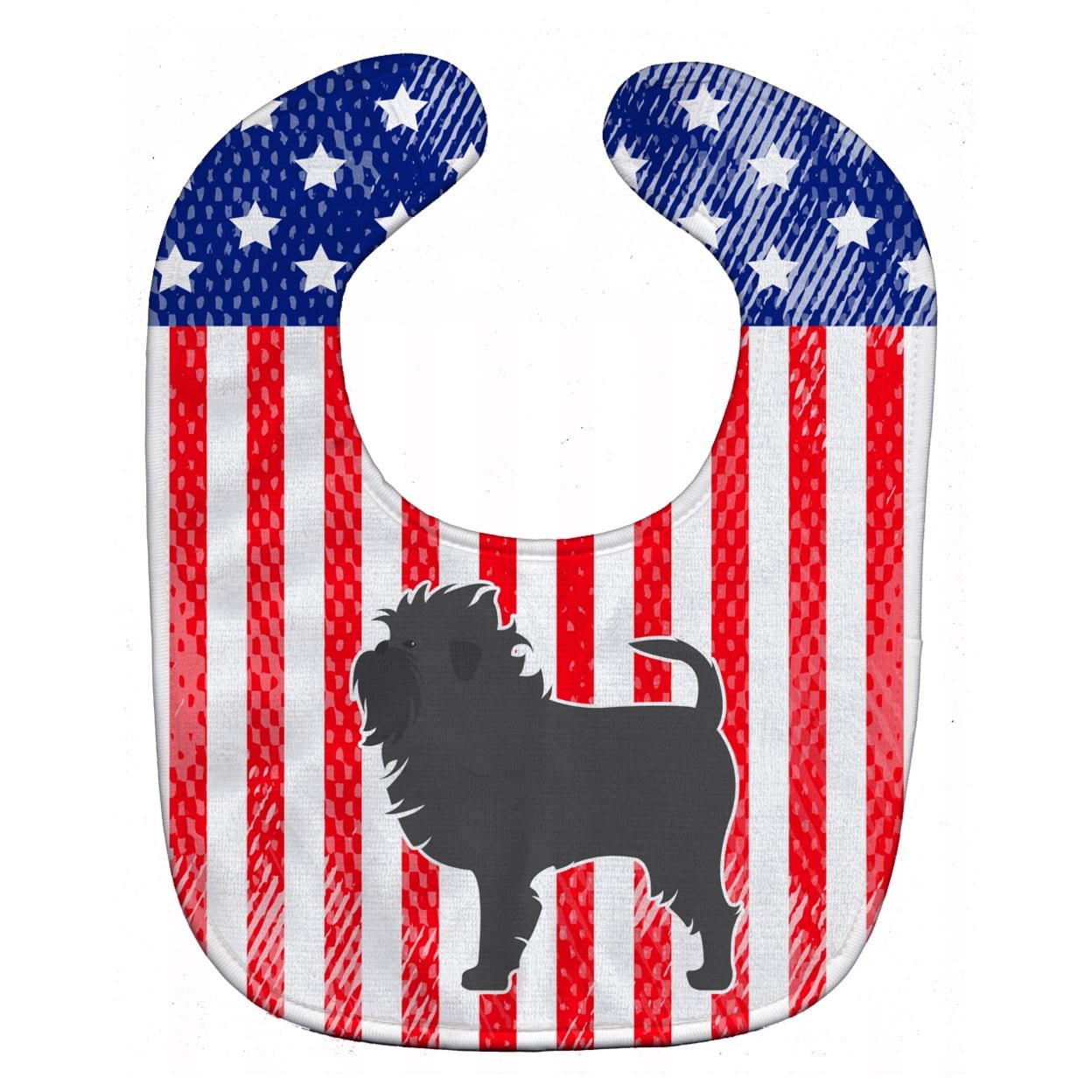 Bb3348bib Usa Patriotic Affenpinscher Baby Bib