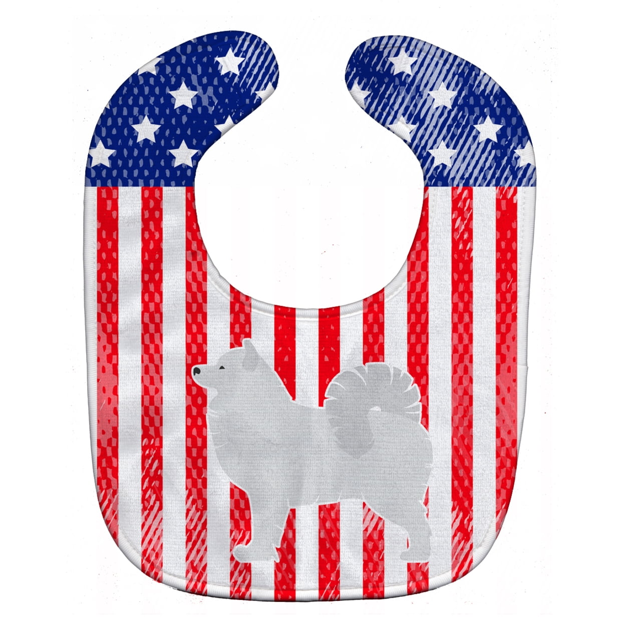 Bb3359bib Usa Patriotic Samoyed Baby Bib