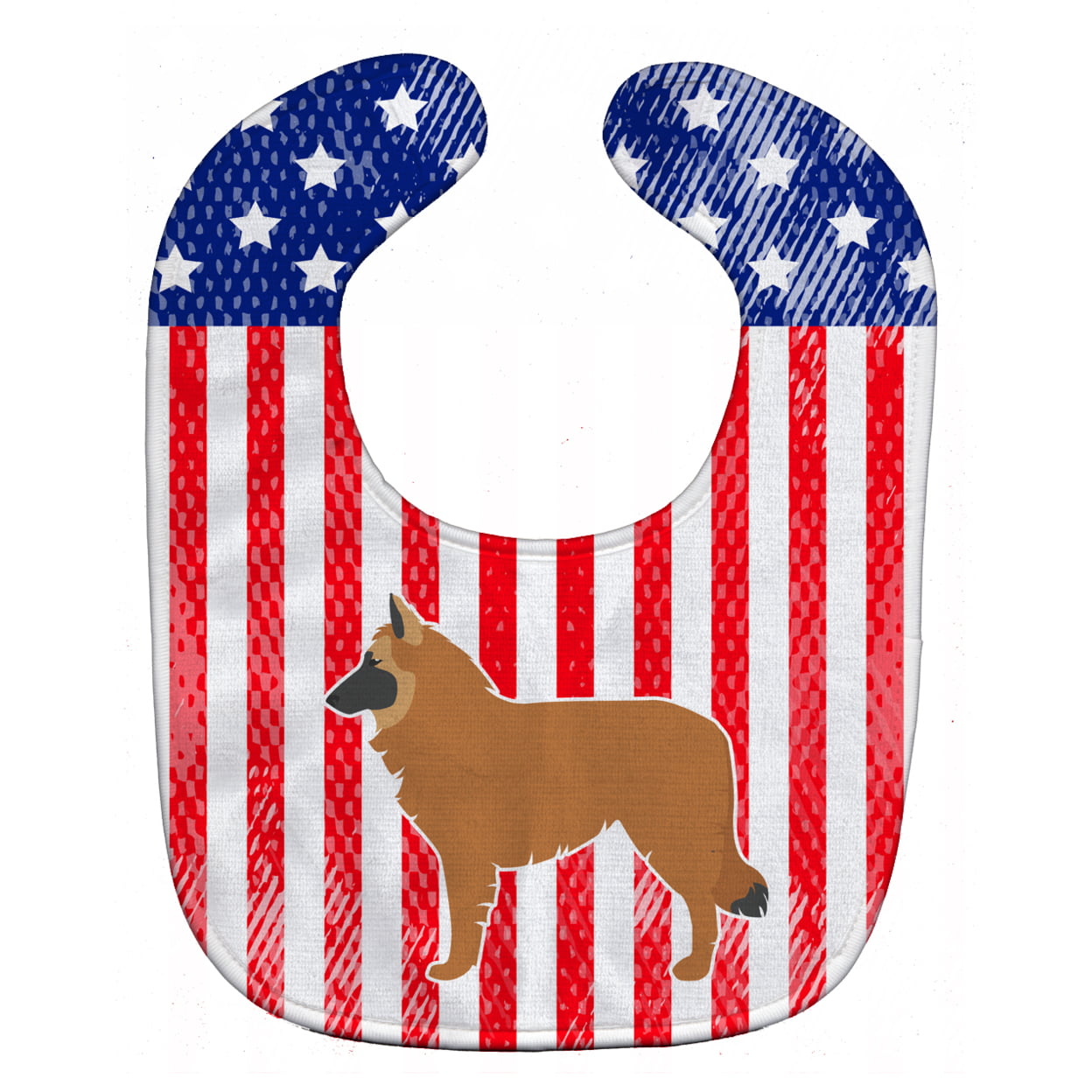 Bb3361bib Usa Patriotic Belgian Shepherd Baby Bib