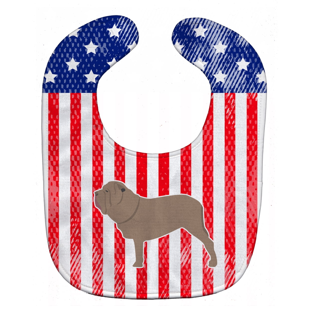 Bb3365bib Usa Patriotic Neapolitan Mastiff Baby Bib