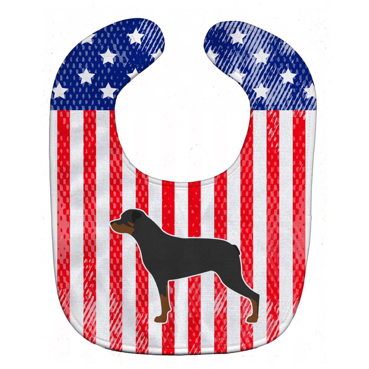 Bb3366bib Usa Patriotic Rottweiler Baby Bib