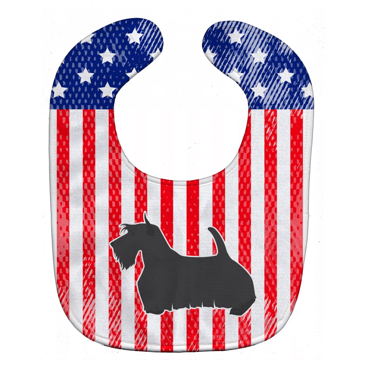 Bb3369bib Usa Patriotic Scottish Terrier Baby Bib