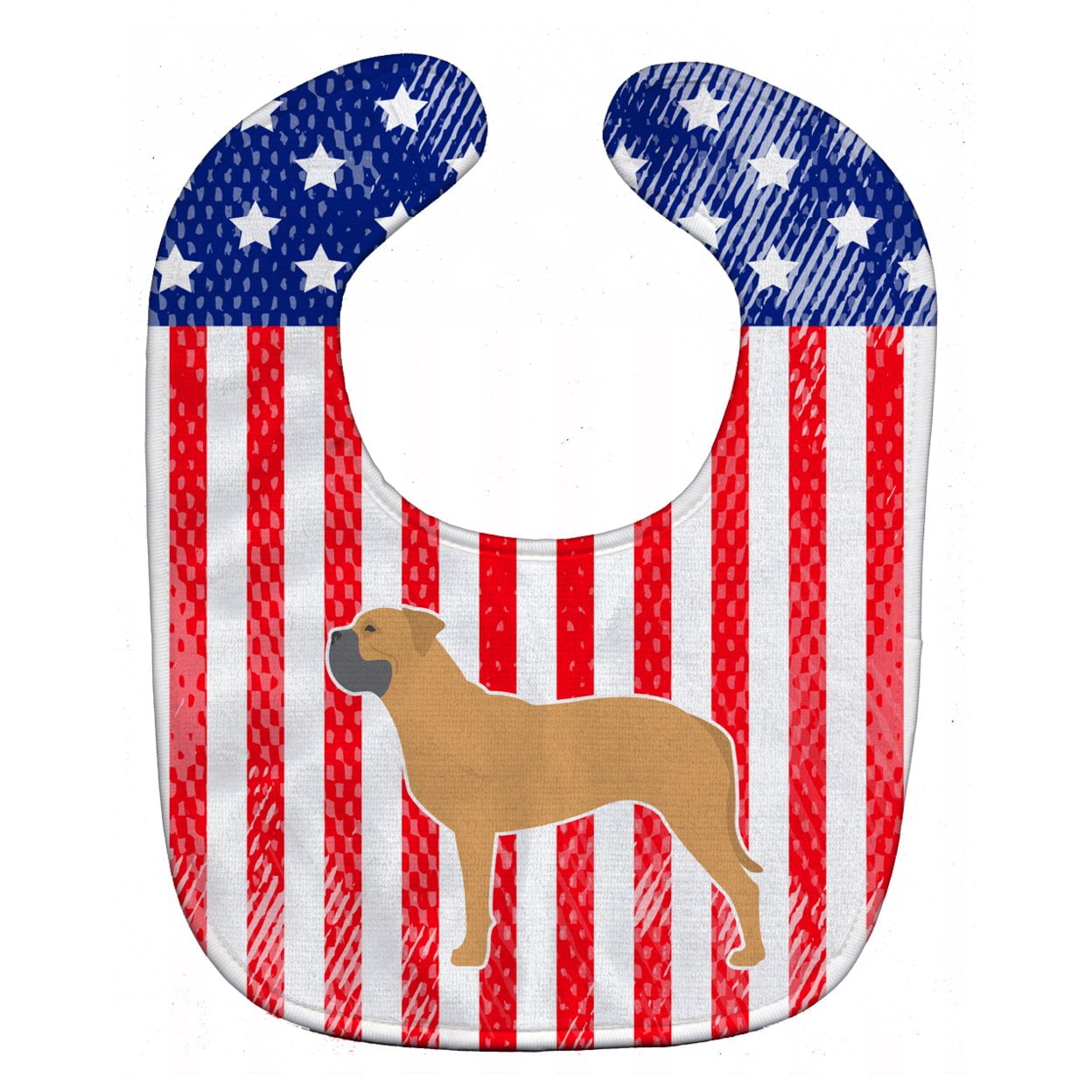 Bb3371bib Usa Patriotic Bullmastiff Baby Bib