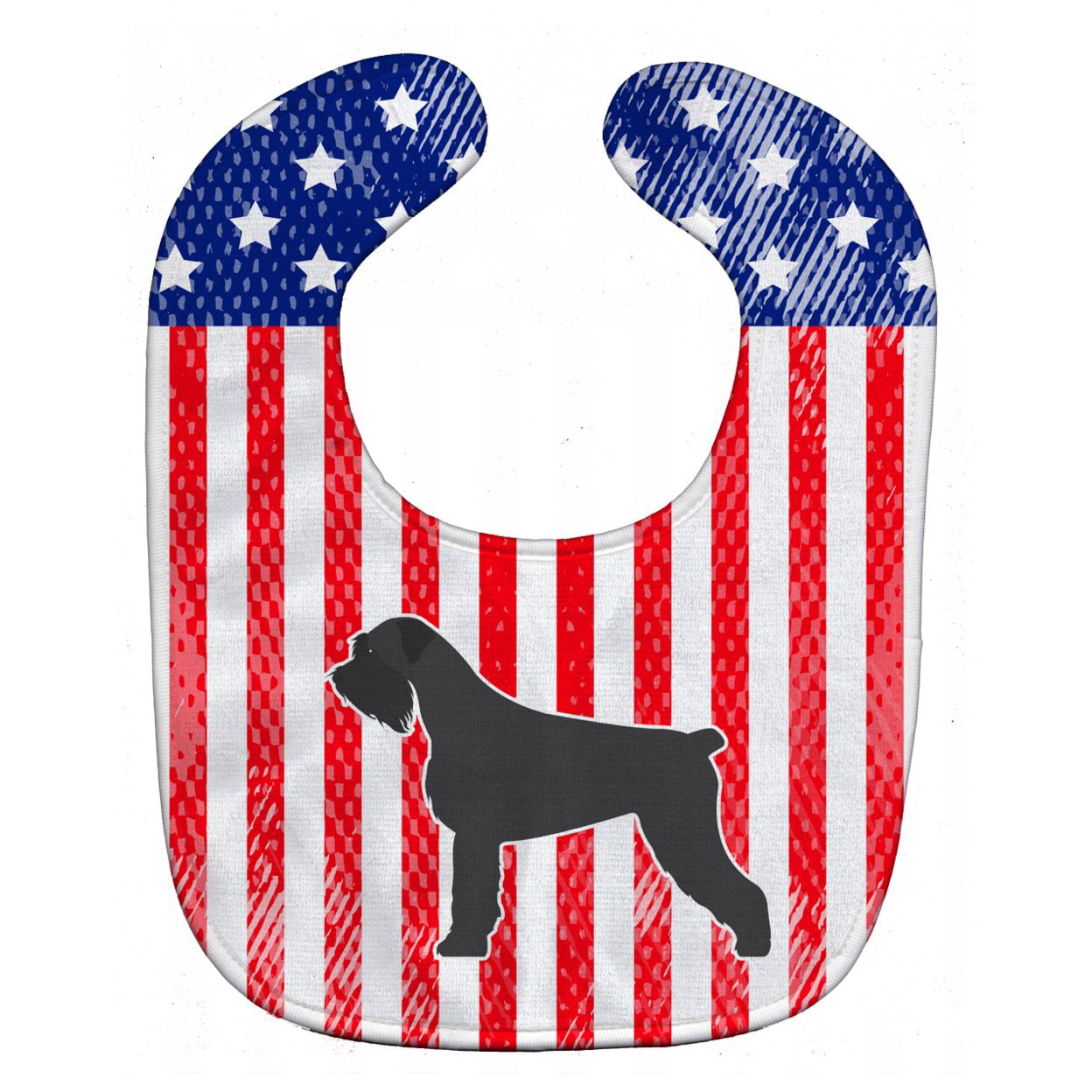 Bb3373bib Usa Patriotic Giant Schnauzer Baby Bib