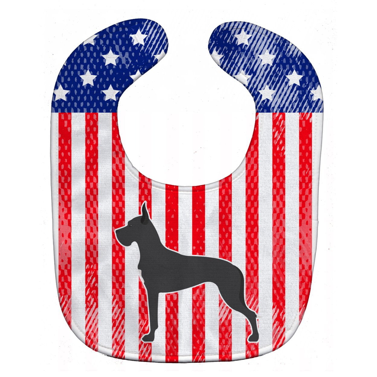 Bb3375bib Usa Patriotic Great Dane Baby Bib