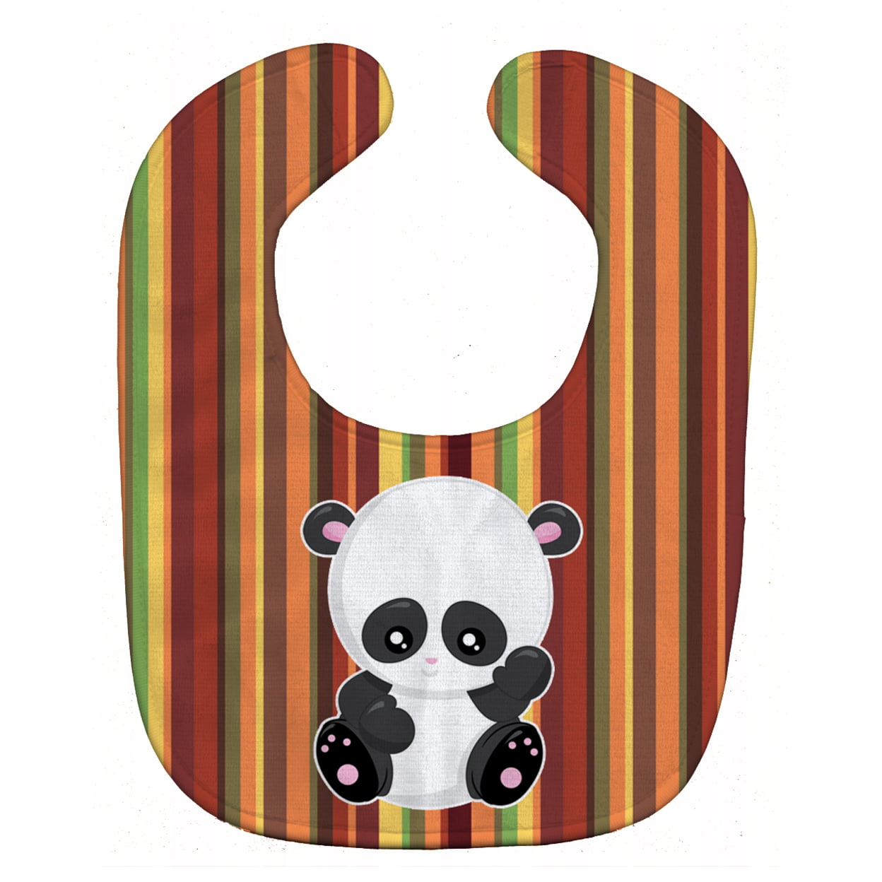 Bb6802bib Striped Panda Baby Bib