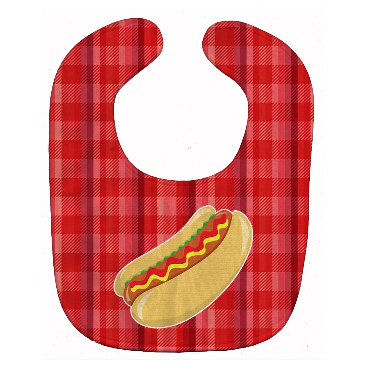 Bb6813bib Hot Dog Plaid Baby Bib