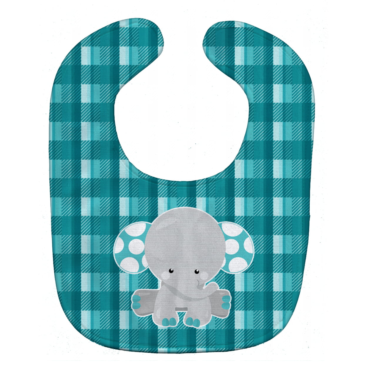 Bb6840bib Plaid Elephant Baby Bib