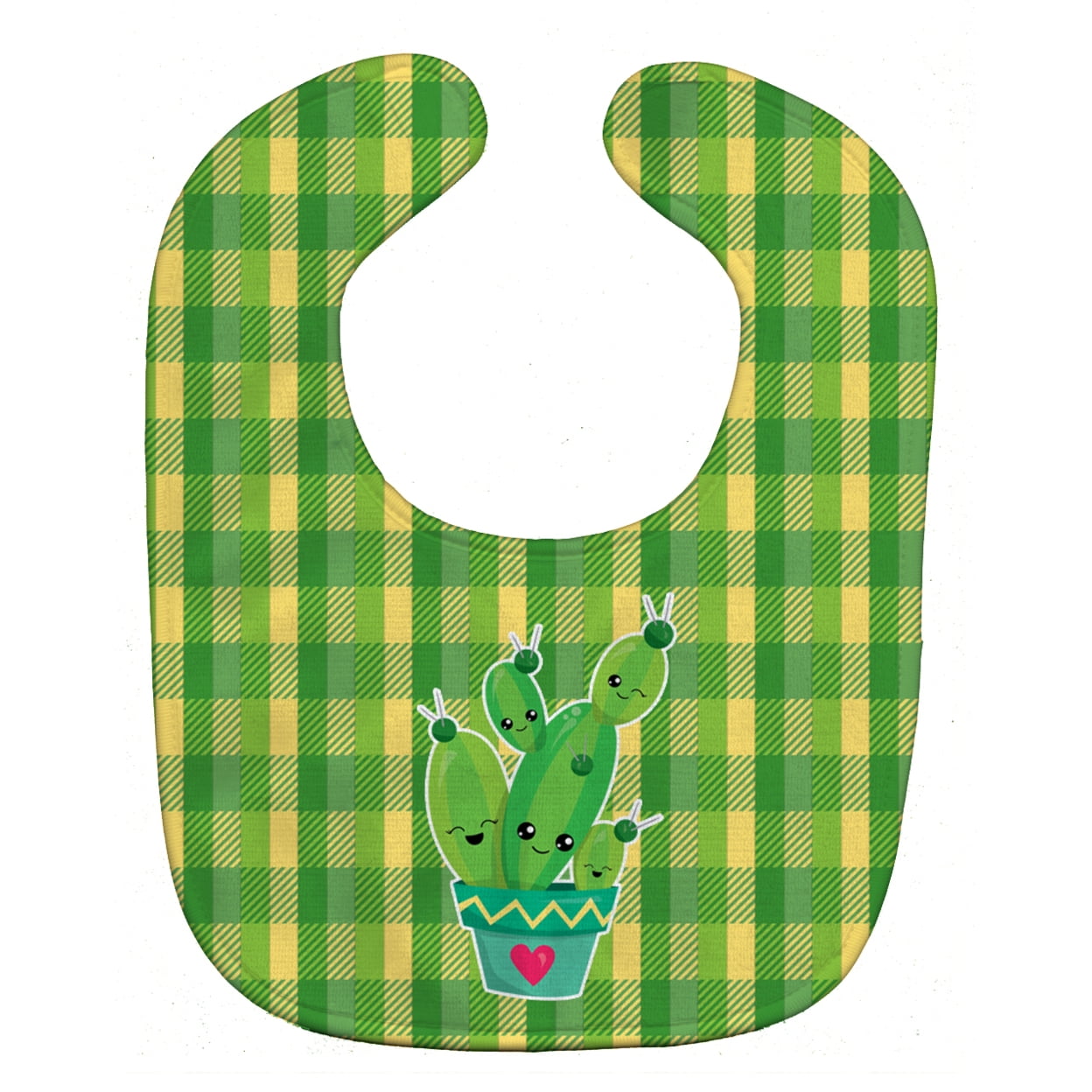 Bb6853bib Cactus Striped Plaid Baby Bib