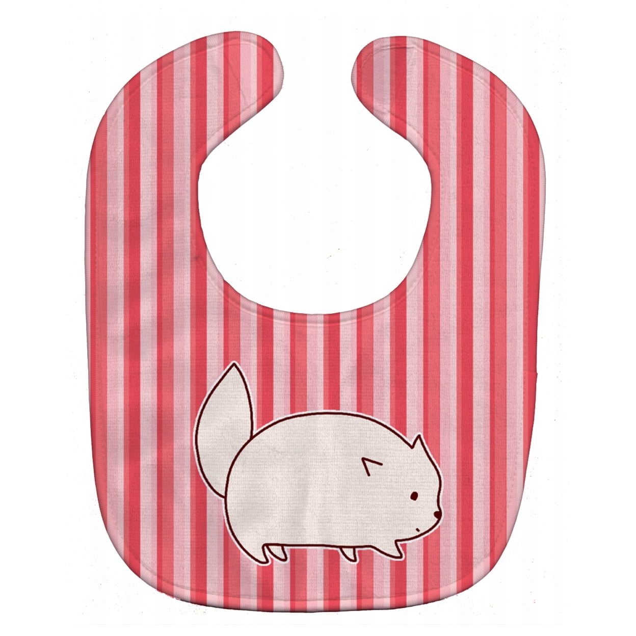 Bb6855bib Cat Pink Stripes Baby Bib