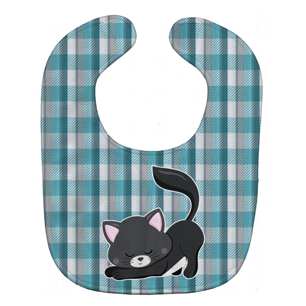 Bb6881bib Little Black Cat Kitten Baby Bib