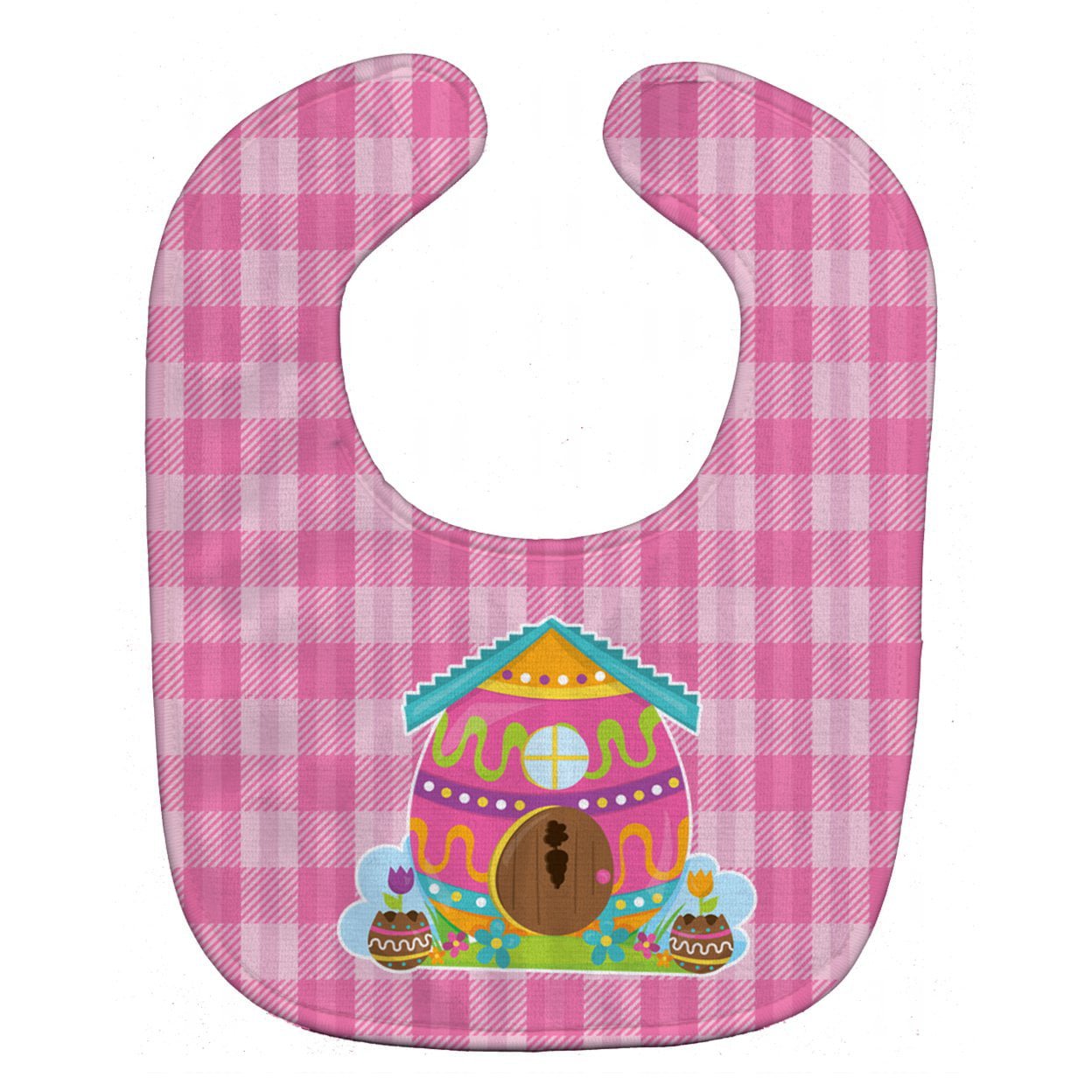 Bb6899bib Easter Rabbits House Baby Bib