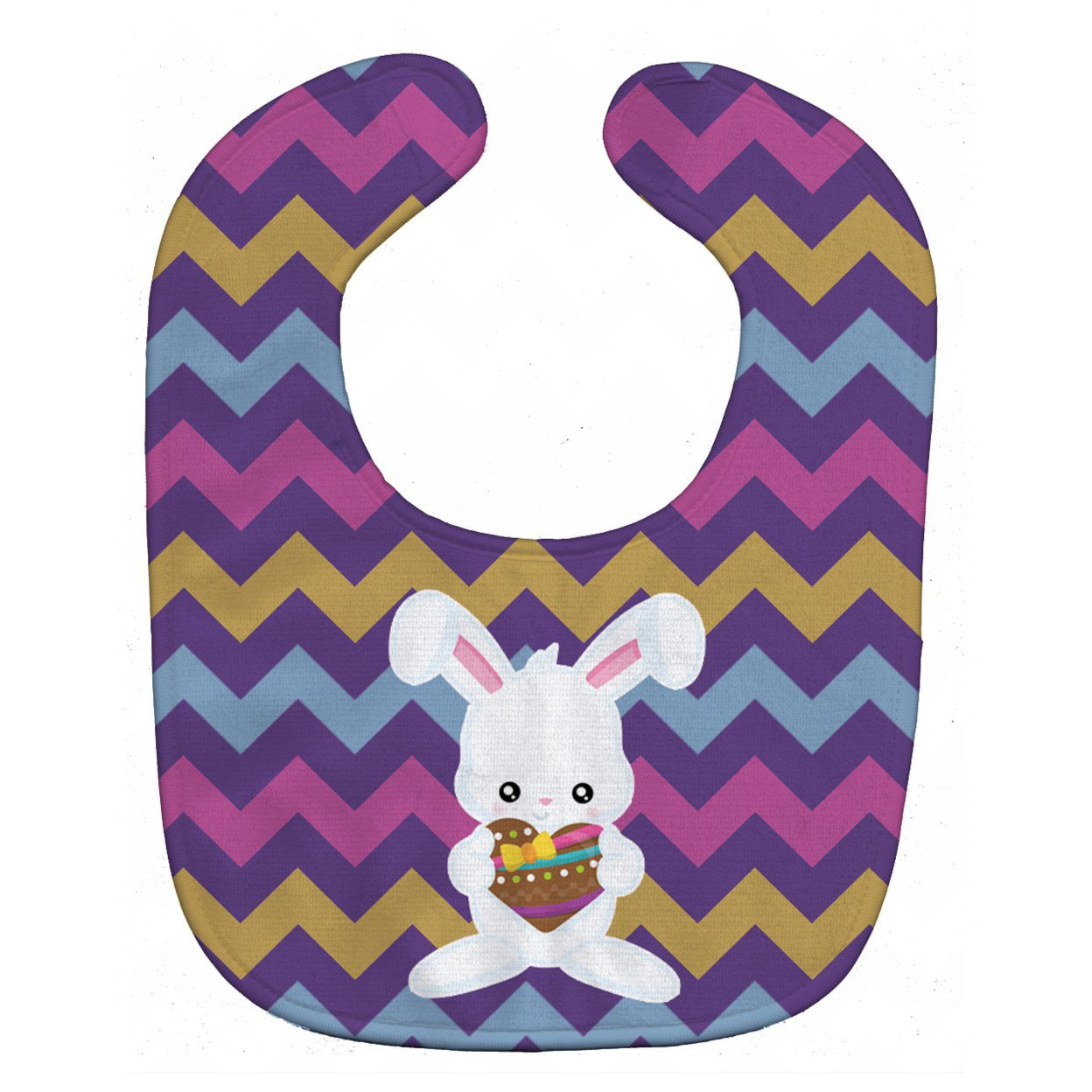 Bb6901bib Easter Rabbit With Chocolate Heart Baby Bib