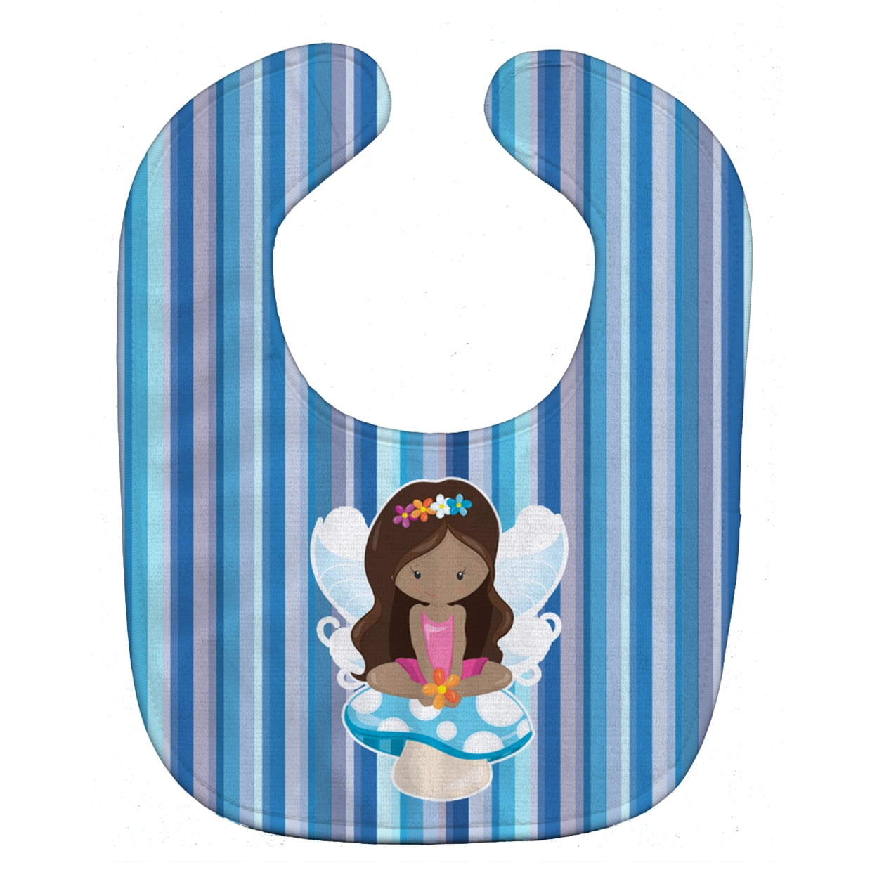 Bb6917bib Fairy Blue Stripes Baby Bib