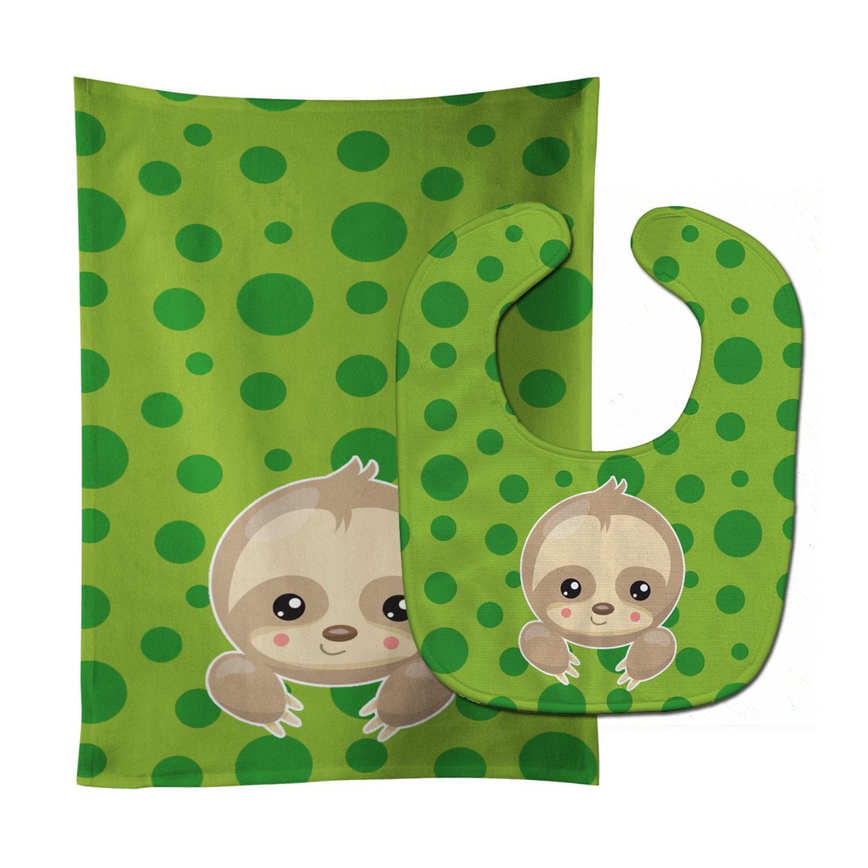 Sloth Paws Baby Bib & Burp Cloth