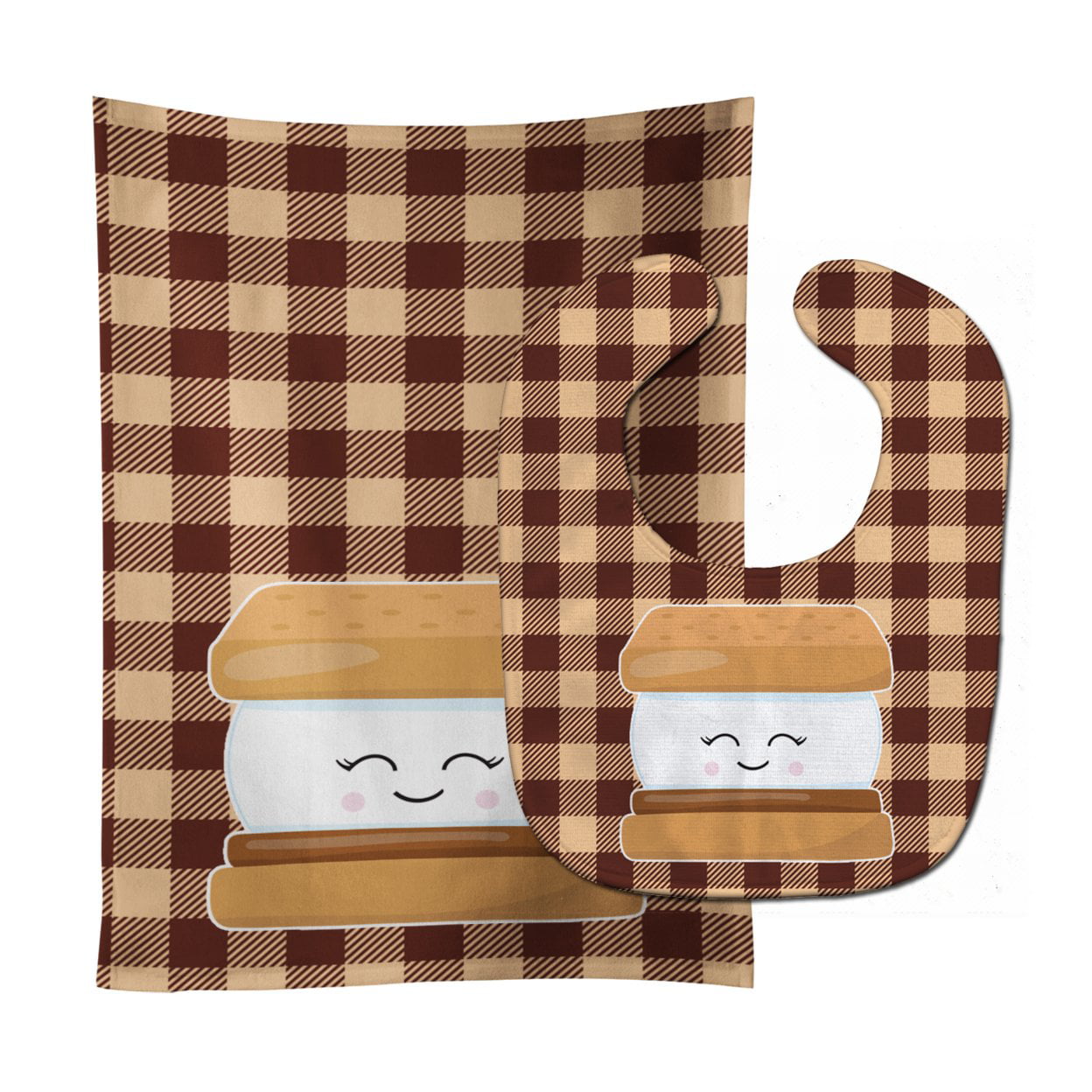 Smores Baby Bib & Burp Cloth