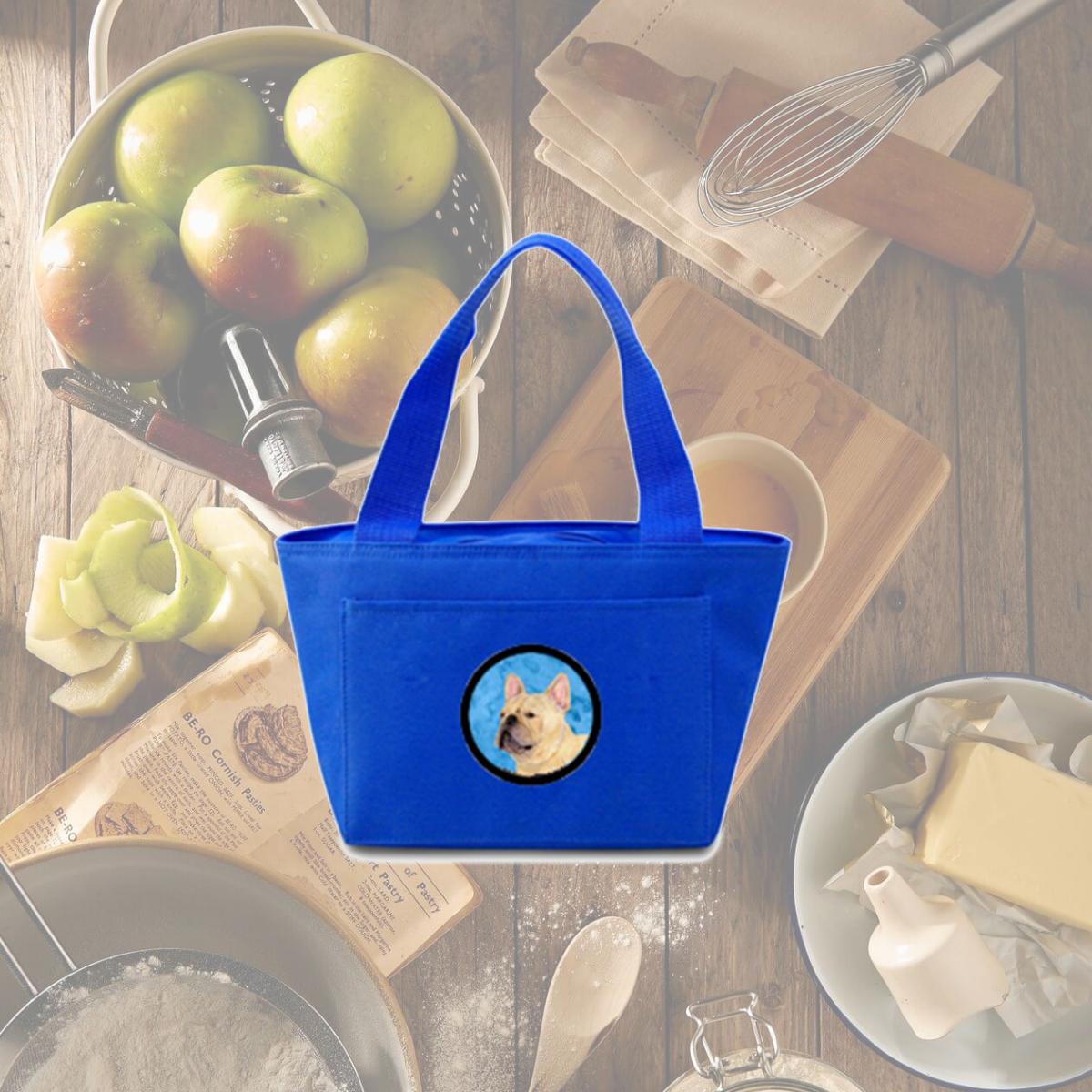 Picture of Carolines Treasures SS4761-BU-8808 Blue French Bulldog Zippered Insulated School Washable And Stylish Lunch Bag Cooler