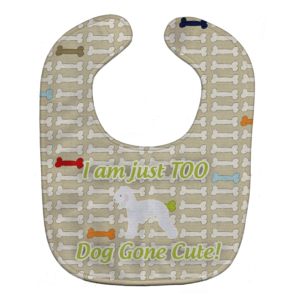 Bb6499bib Bedlington Terrier Dog Gone Cute Baby Bib