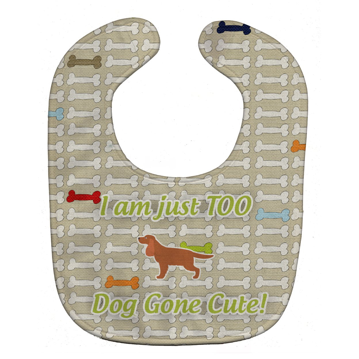 BB6517BIB English Cocker Spaniel Dog Gone Cute Baby Bib
