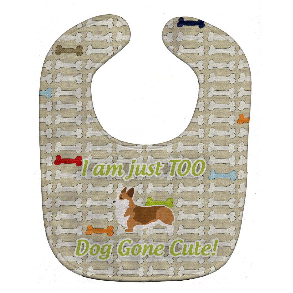 Bb6525bib Corgi Dog Gone Cute Baby Bib