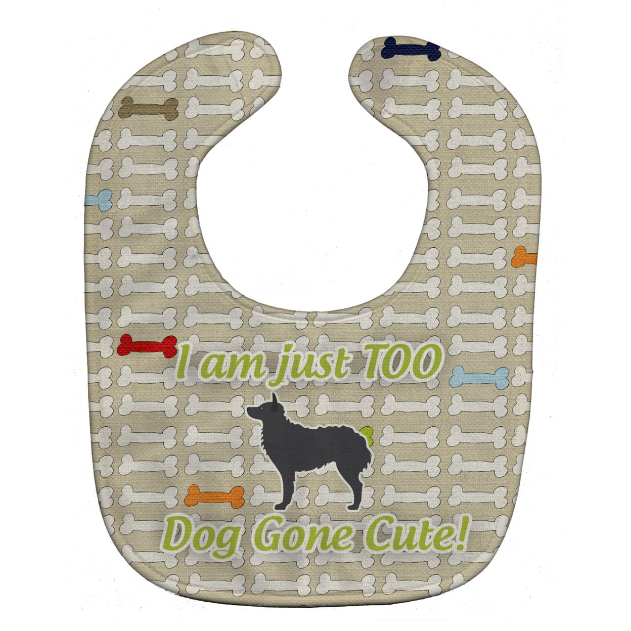 Bb6526bib Croatian Sheepdog Dog Gone Cute Baby Bib