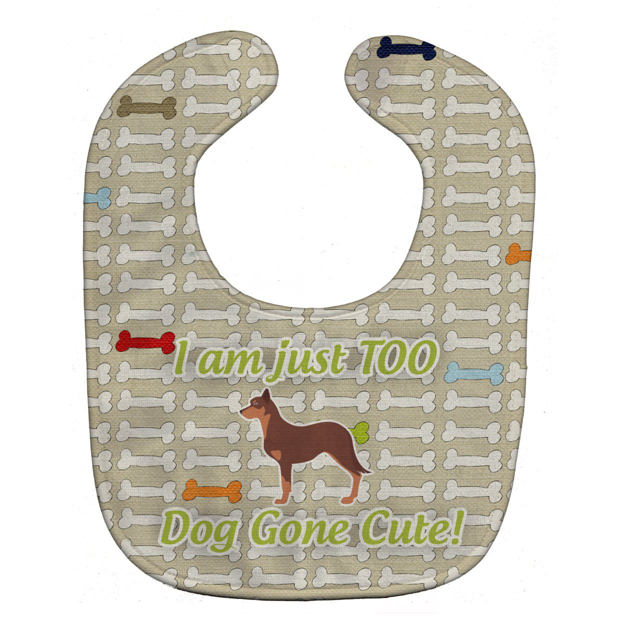 Bb6534bib Australian Kelpie Dog Dog Gone Cute Baby Bib