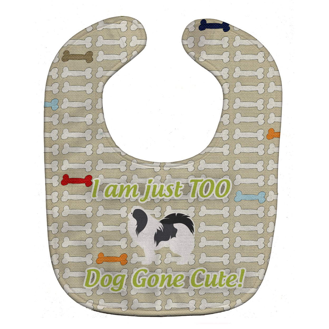 BB6542BIB Japanese Chin Dog Gone Cute Baby Bib