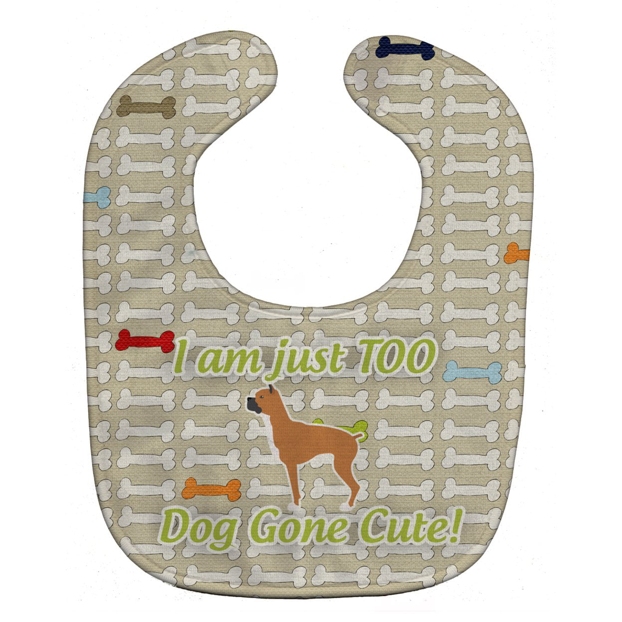 BB6558BIB Boxer Dog Gone Cute Baby Bib