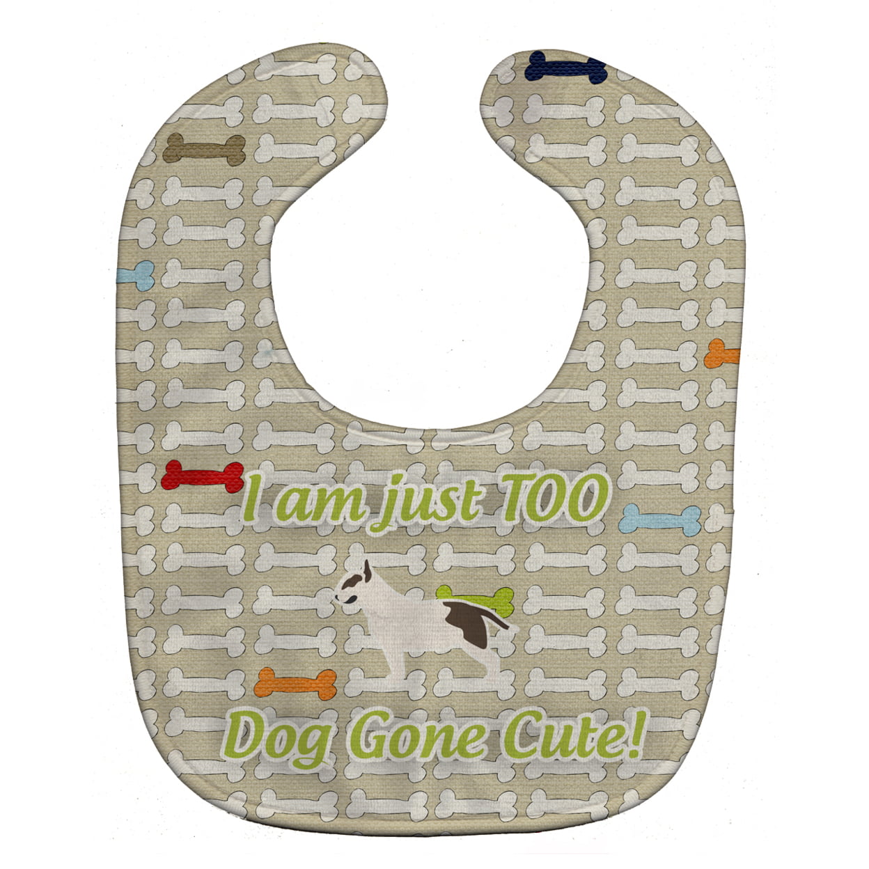 BB6583BIB Bull Terrier Dog Gone Cute Baby Bib
