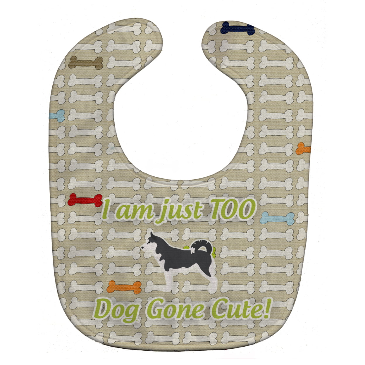 Bb6585bib Siberian Husky Dog Gone Cute Baby Bib