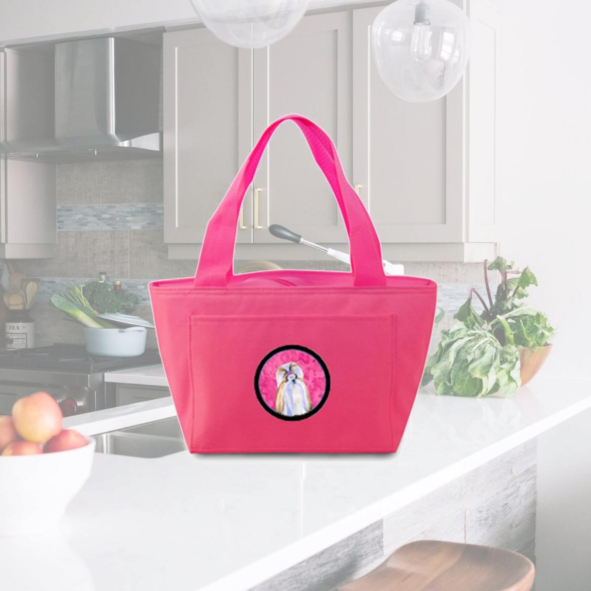 Picture of Carolines Treasures SS4741-PK-8808 Pink Shih Tzu Zippered Insulated School Washable And Stylish Lunch Bag Cooler