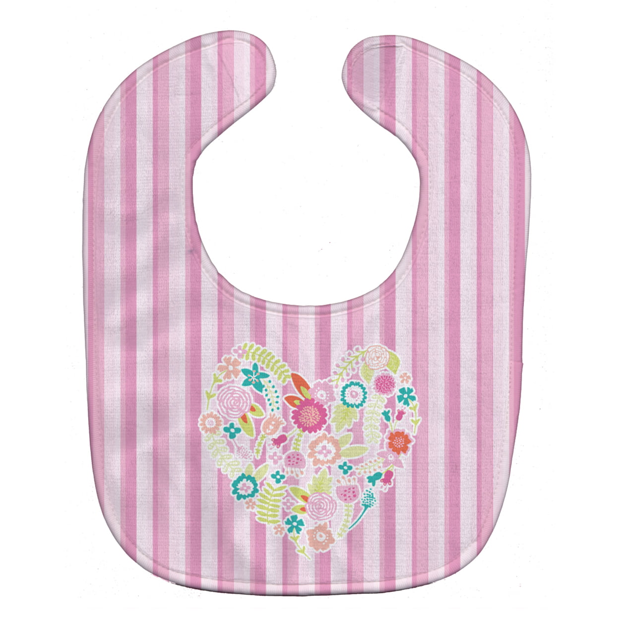 Bb6937bib Flowered Heart Baby Bib