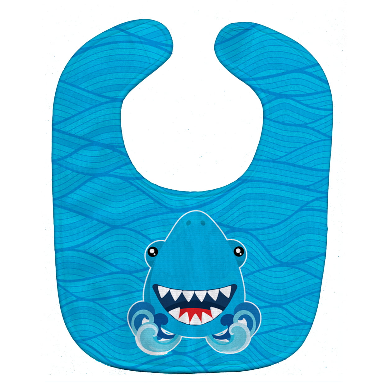 Bb6947bib Shark Open Wide In Waves Baby Bib