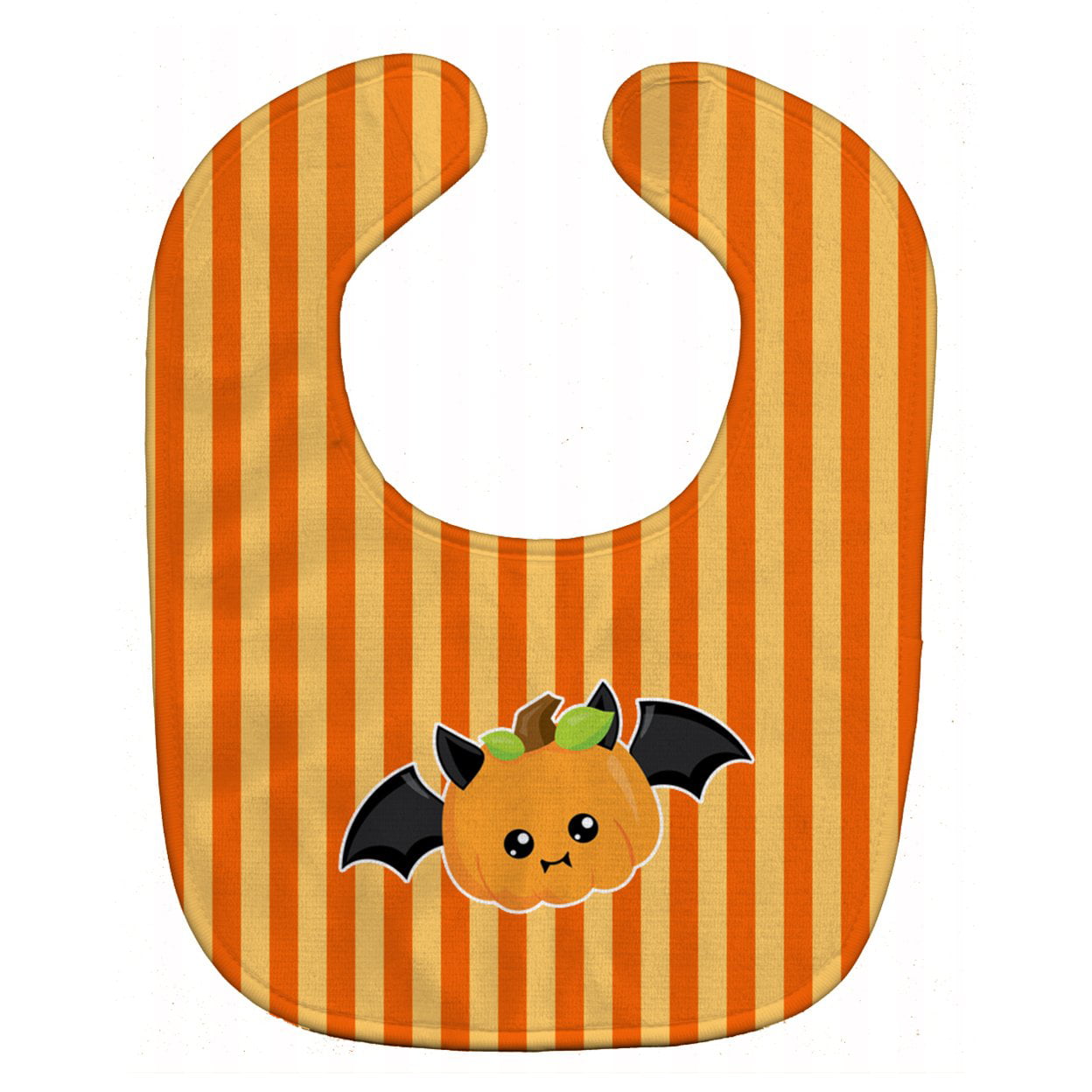 Bb6959bib Halloween Pumpkin Bat Baby Bib