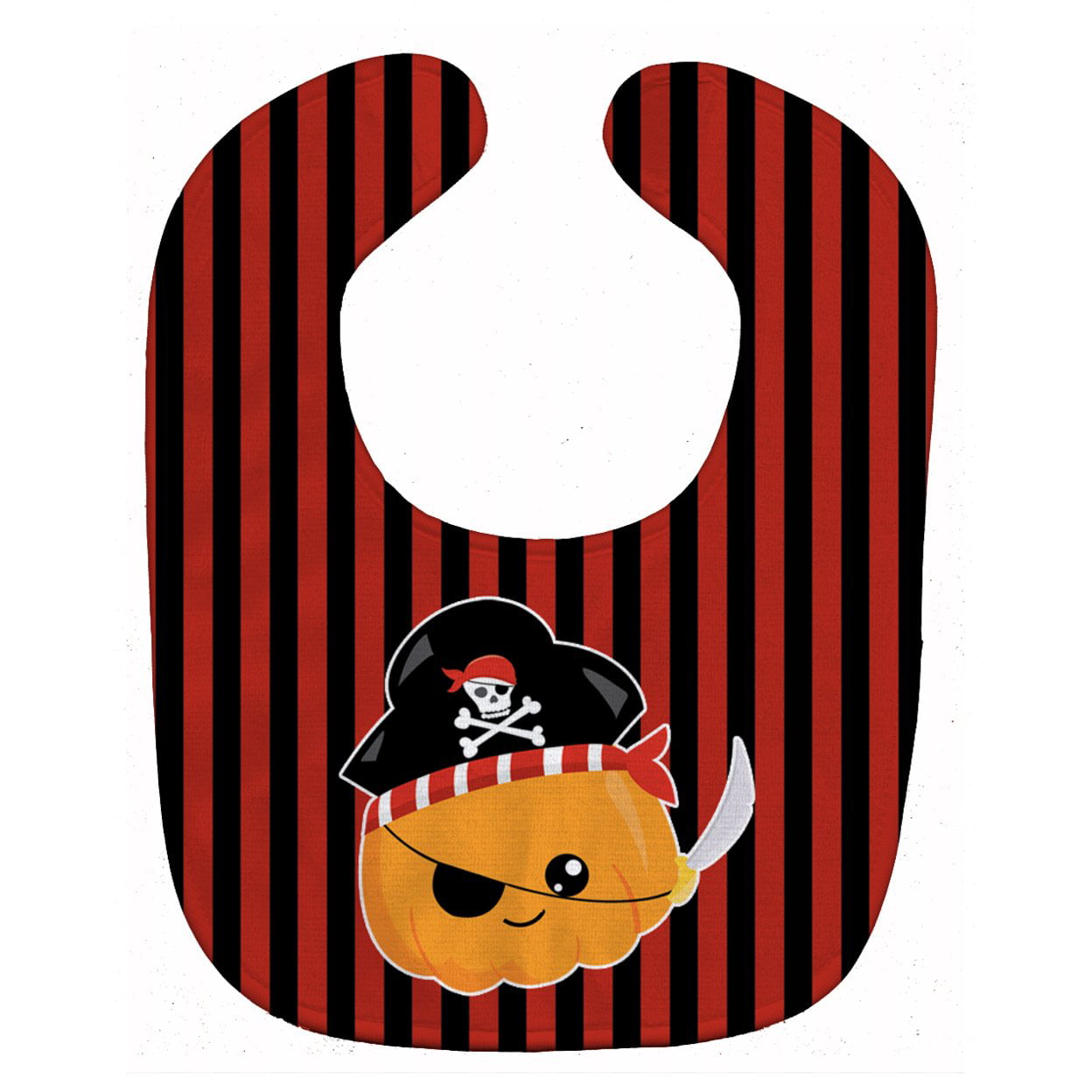 Bb6962bib Halloween Pumpkin Pirate Baby Bib