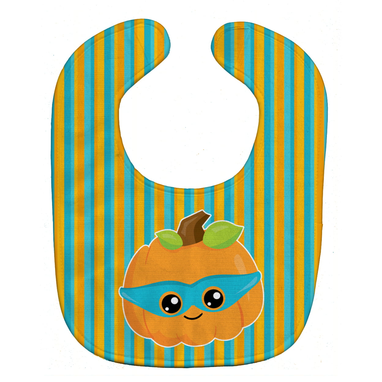 Bb6965bib Halloween Pumpkin Superhero Baby Bib