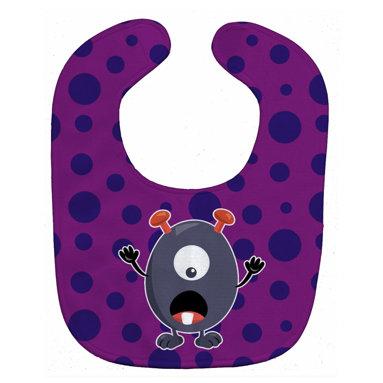 Bb7002bib Little Monster Grape Gordo Baby Bib