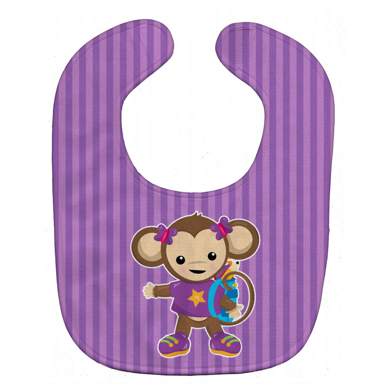 Bb7017bib Monkey With Backpack Baby Bib