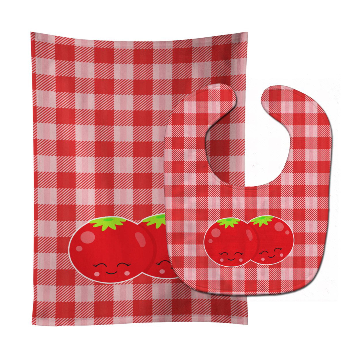 Tomatoes Baby Bib & Burp Cloth