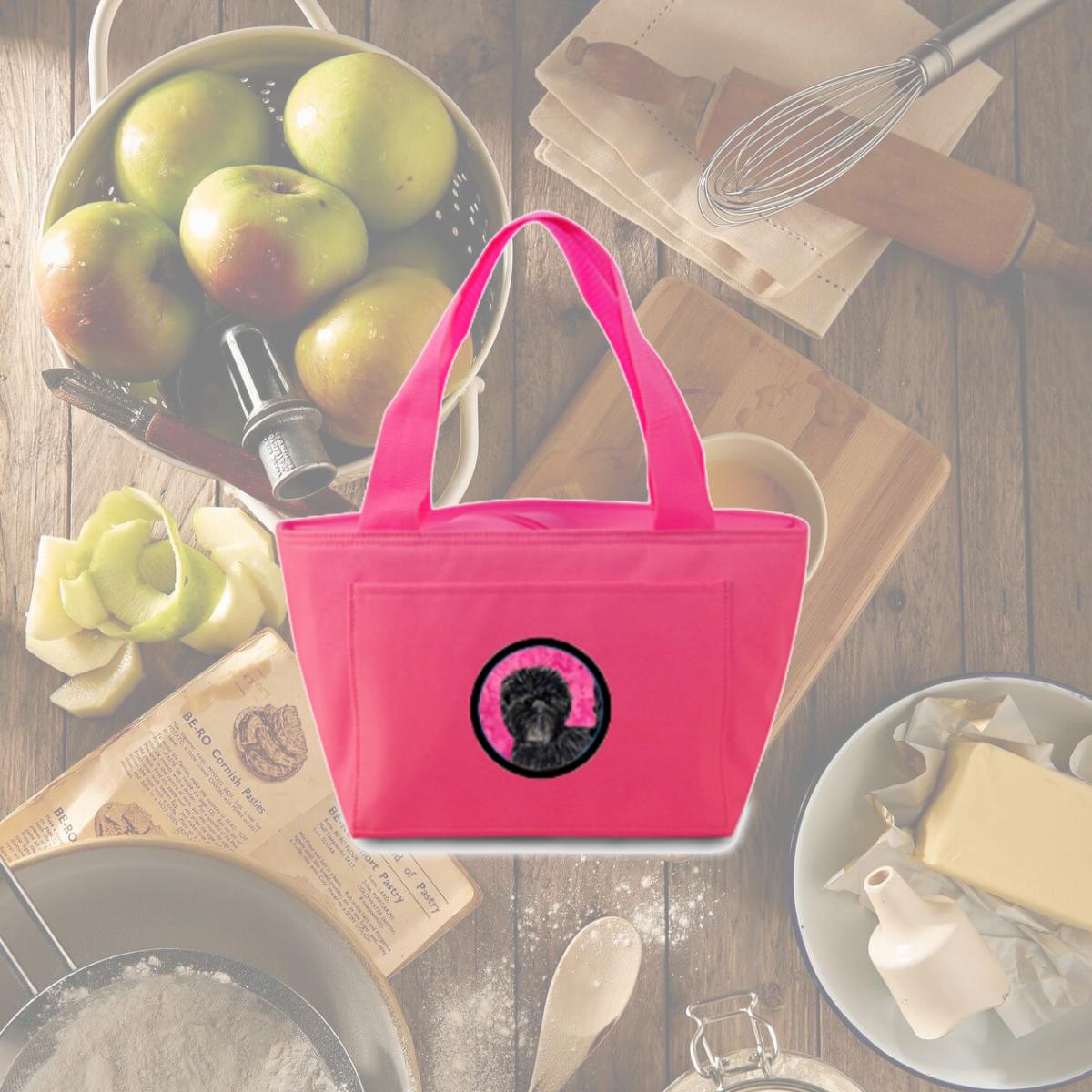 Picture of Carolines Treasures SS4787-PK-8808 Pink Affenpinscher Zippered Insulated School Washable And Stylish Lunch Bag Cooler