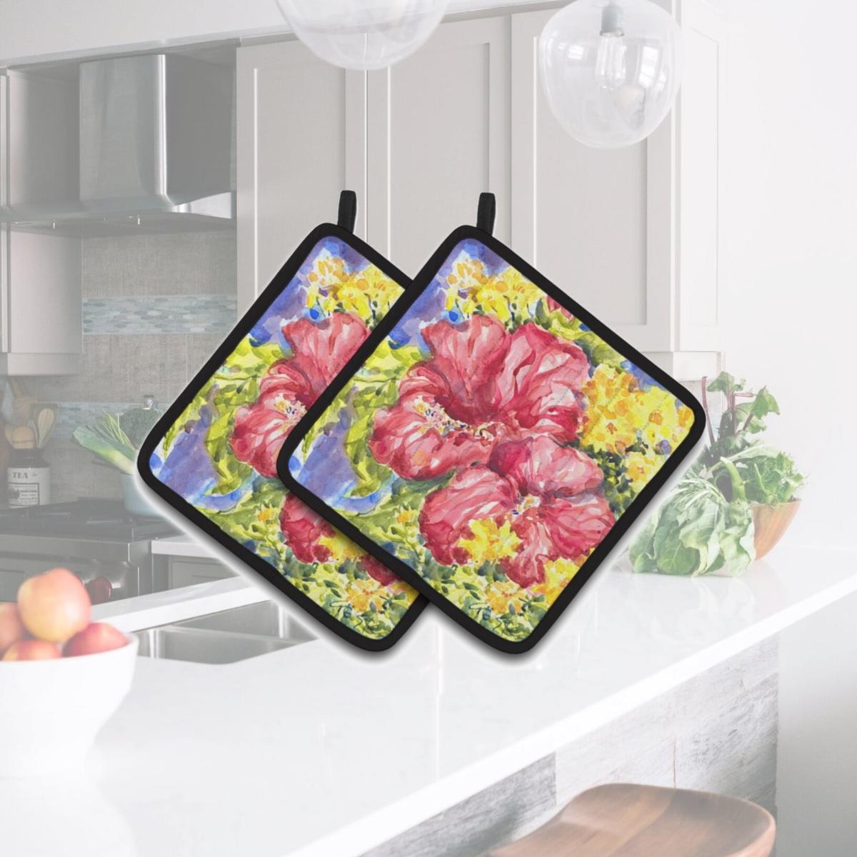 Picture of Carolines Treasures 6056PTHD Flower - Hibiscus Pair of Pot Holders