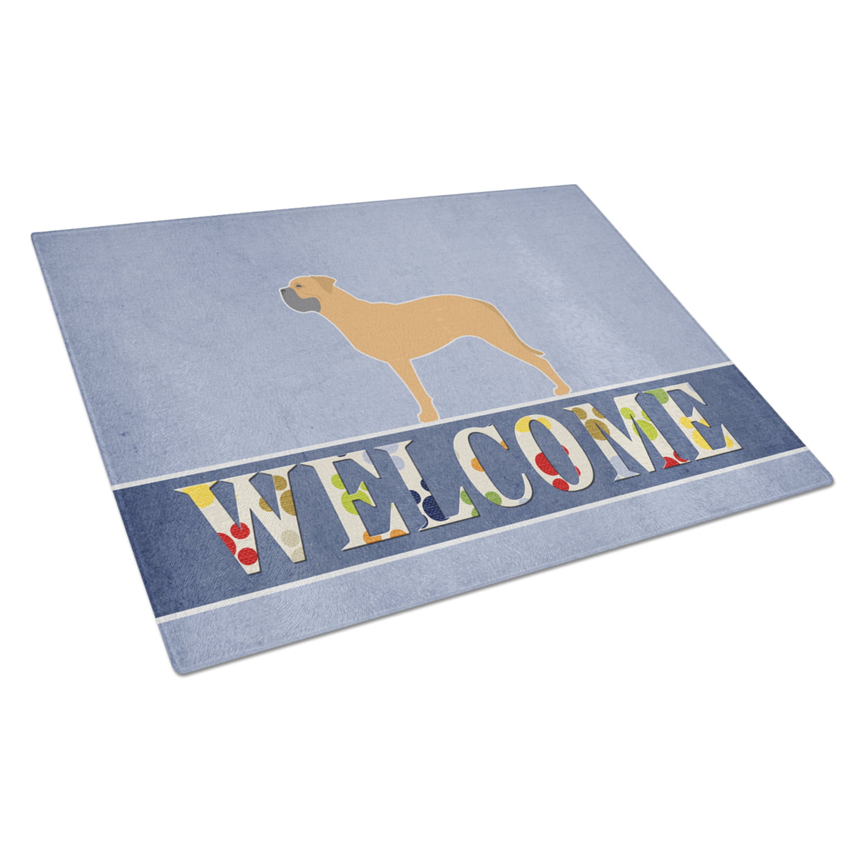 UPC 780257012833 product image for Bullmastiff Welcome Glass Cutting Board - Large | upcitemdb.com