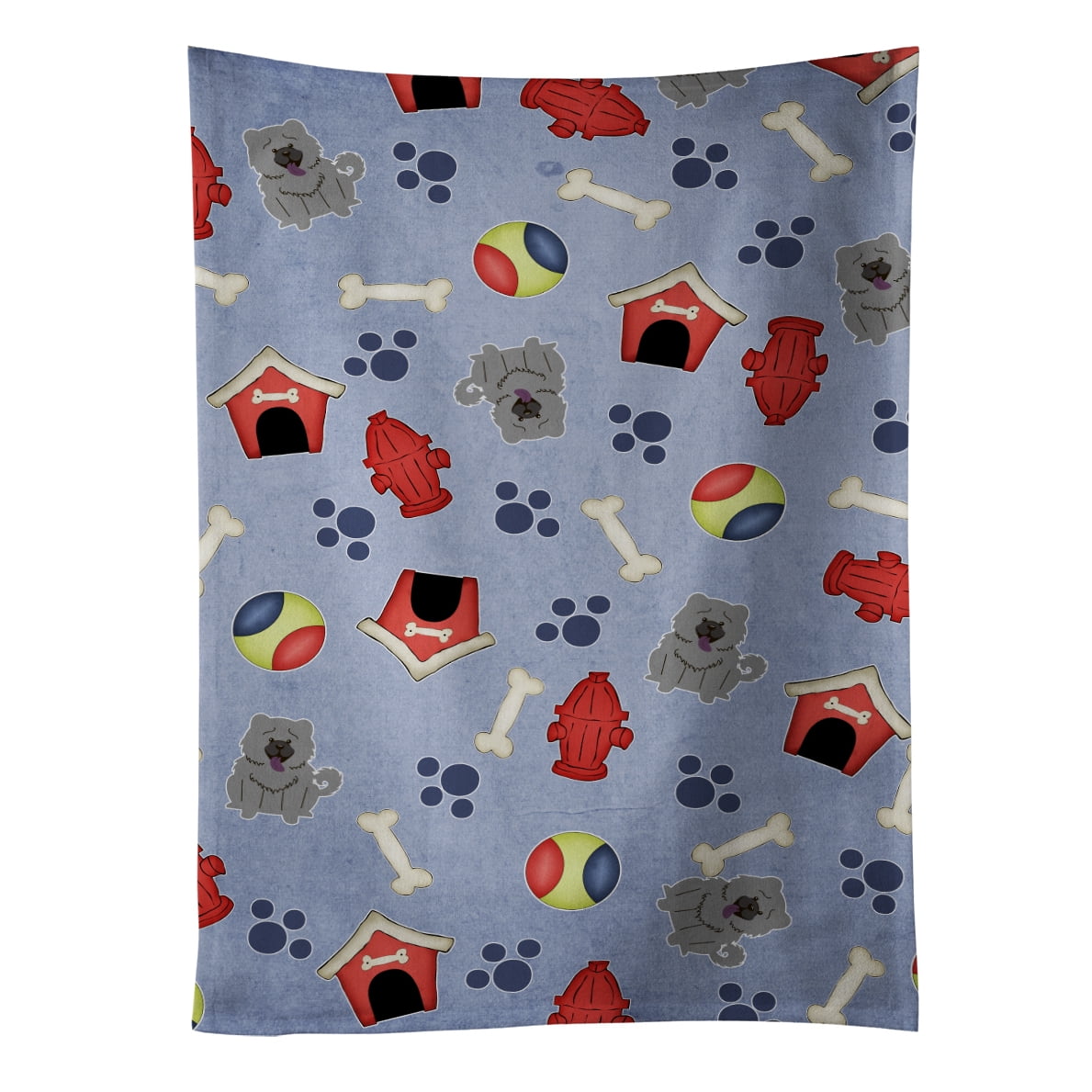 Bb2752ktwl Dog House Collection Chow Chow Blue Kitchen Towel