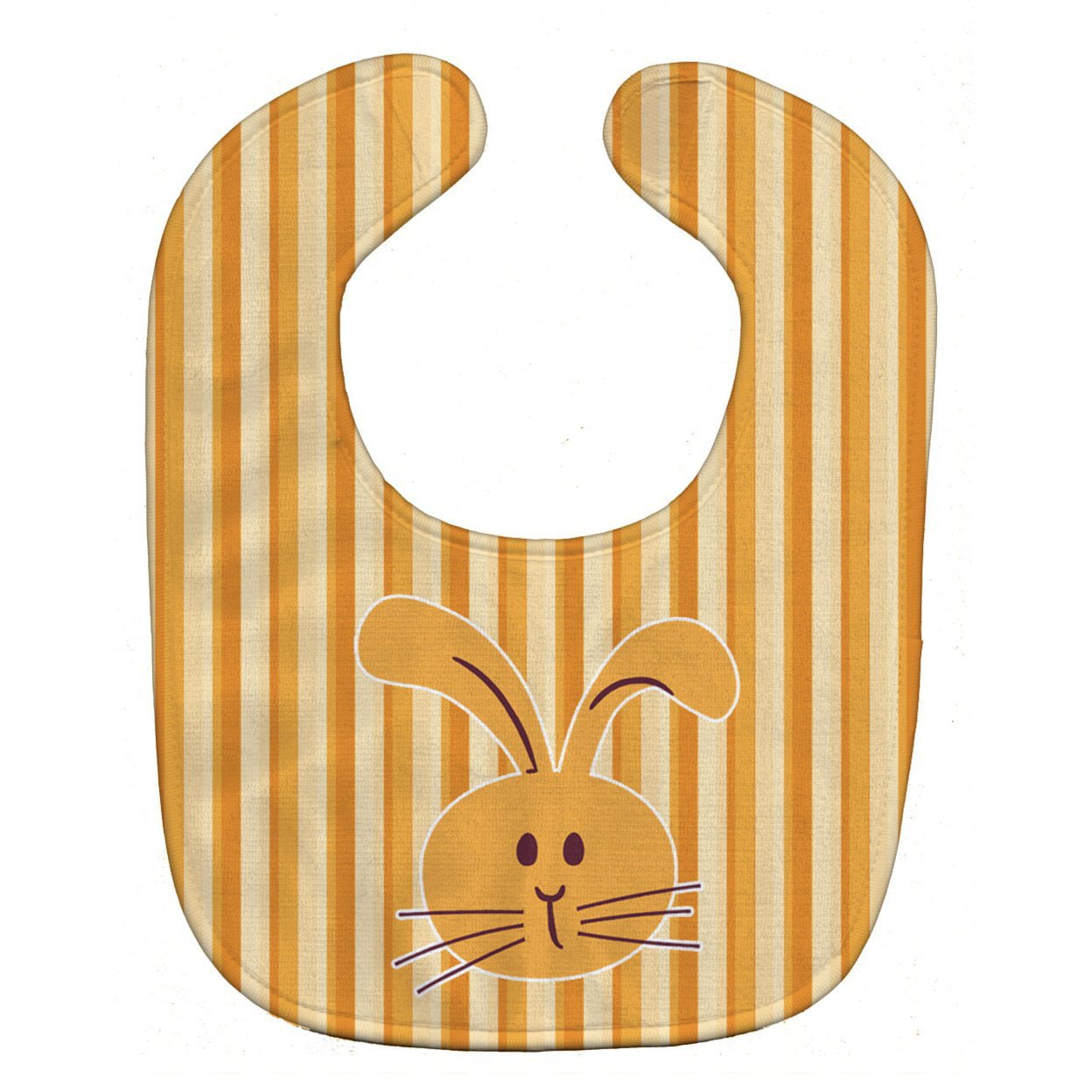 Bb7081bib Rabbit On Stripes Baby Bib