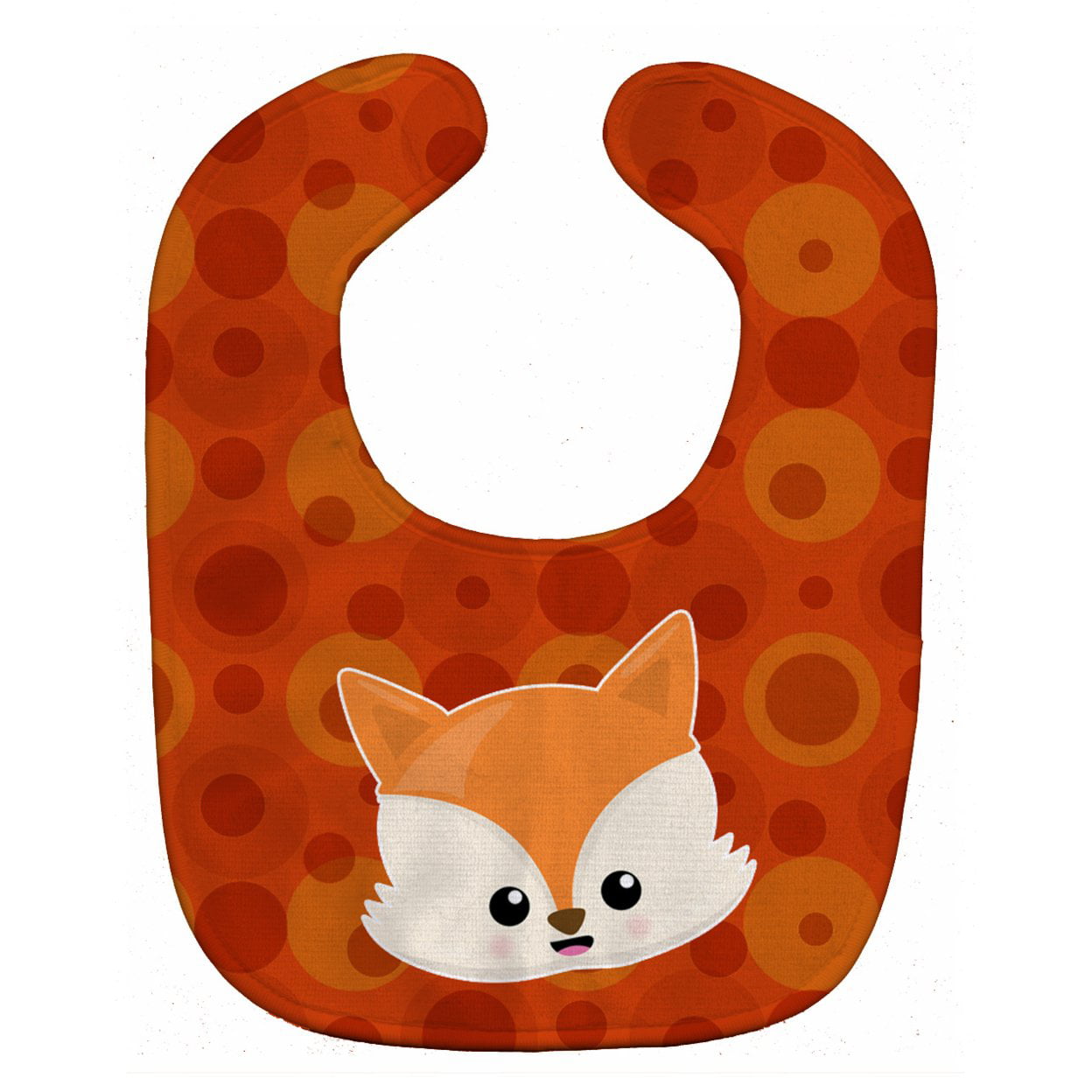 Bb7089bib Baby Fox Face Polkadots Baby Bib