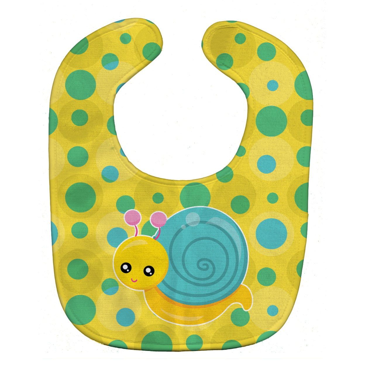 Bb7104bib Snail On Polkadots Baby Bib