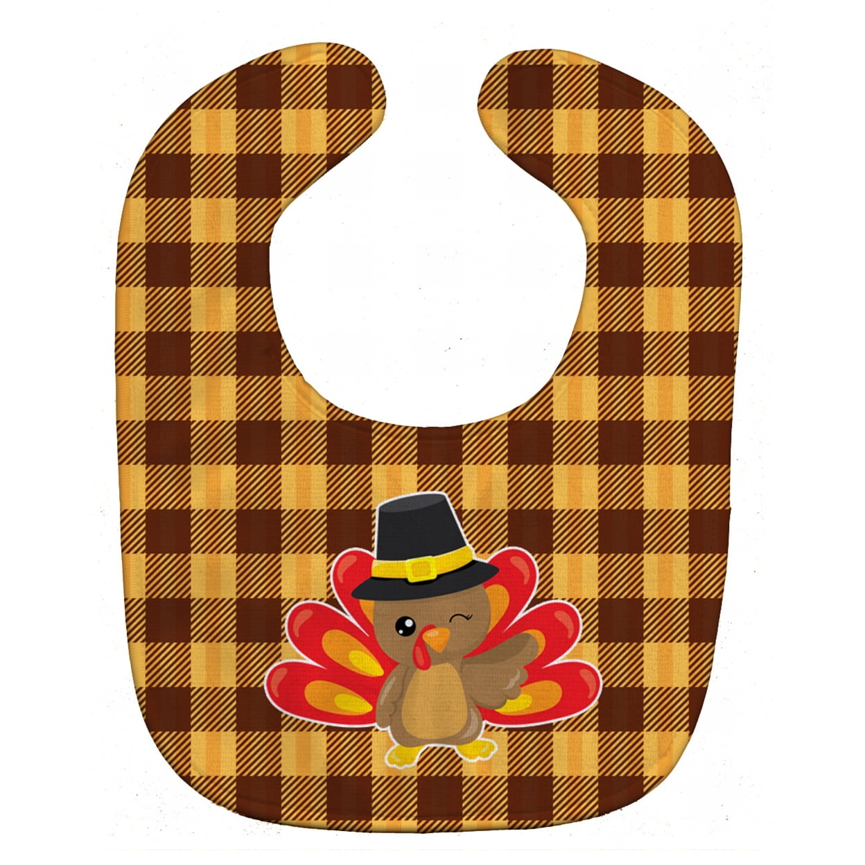 Bb7114bib Thanksgiving Turkey Wink Baby Bib